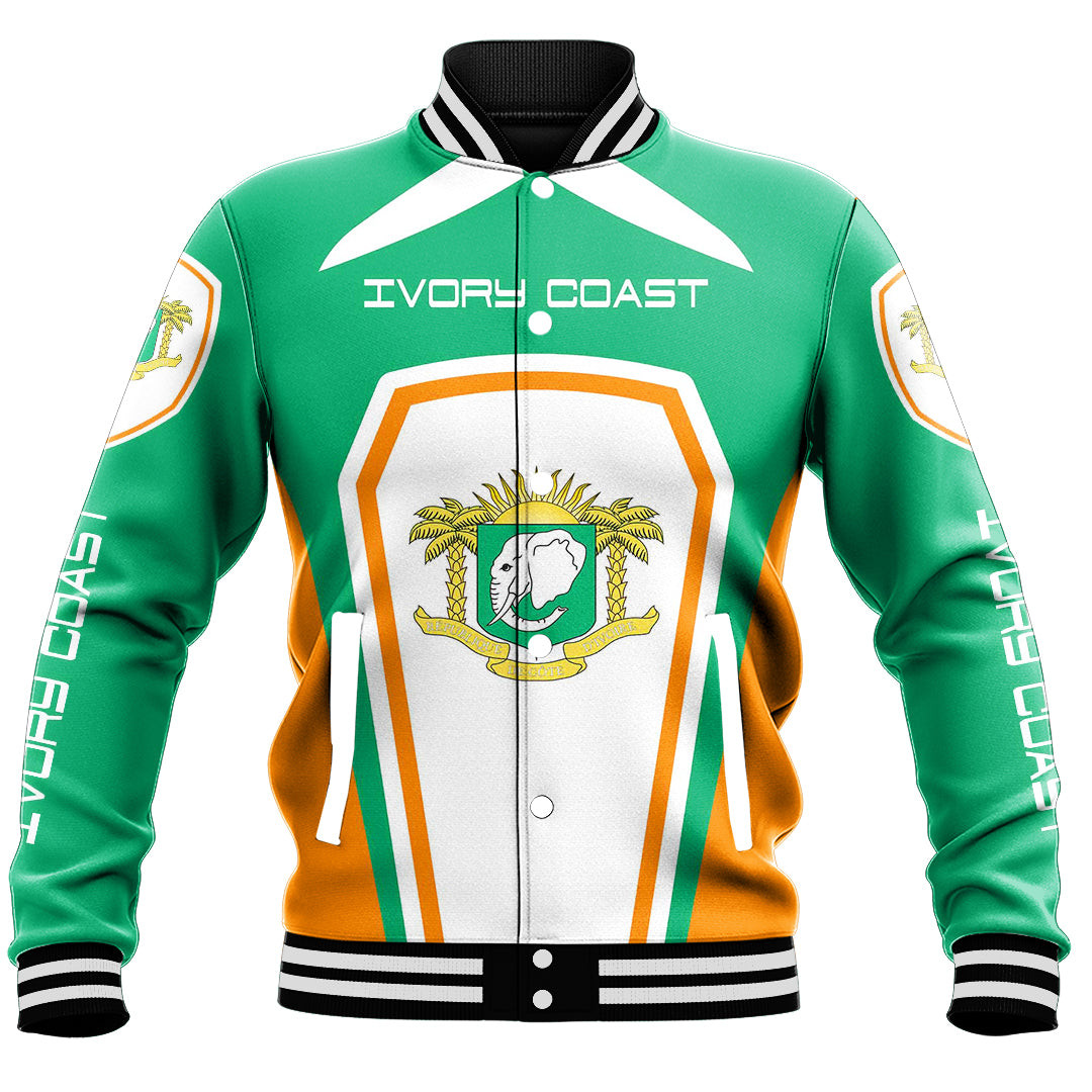 Ivory Coast Formula One Style Baseball Jacket