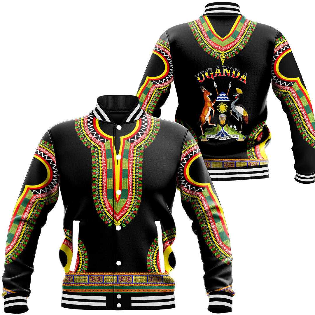 Uganda Baseball Jackets Button For Men Women