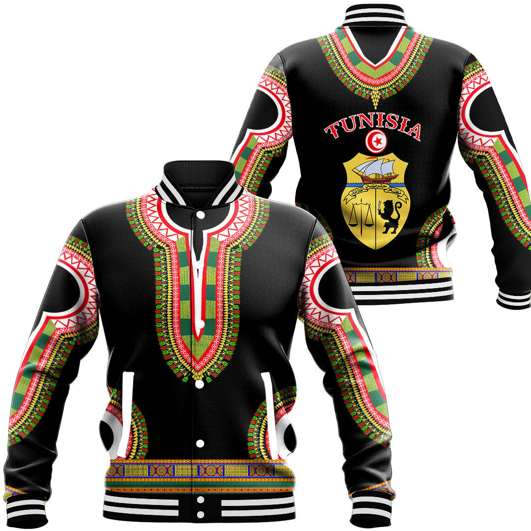 Tunisia Baseball Jackets Button For Men Women
