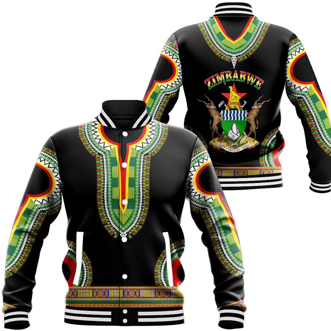 Zimbabwe Baseball Jackets Button For Men Women