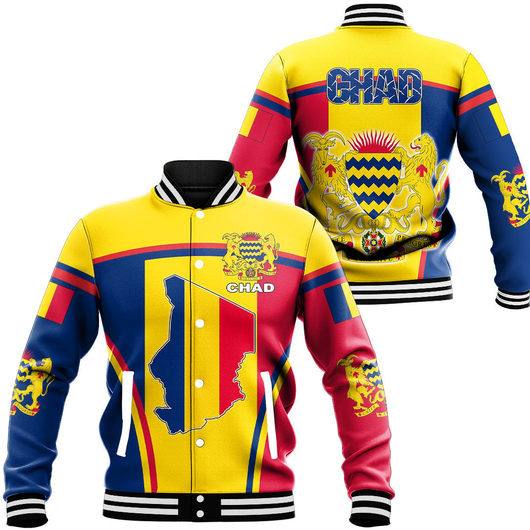 Chad Active Flag Baseball Jacket Special Gift For Men Women