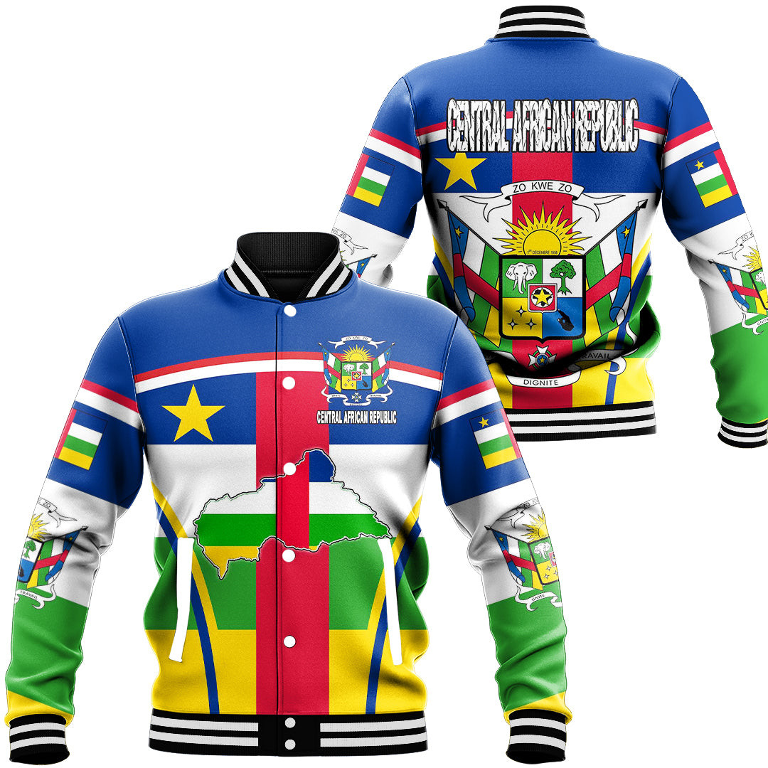 Central African Republic Active Flag Baseball Jacket