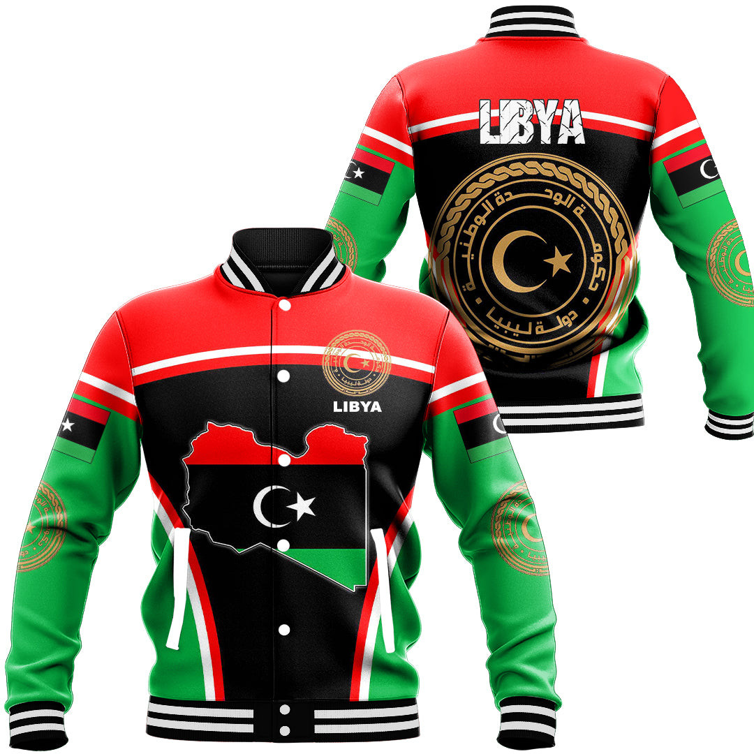 Libya Active Flag Baseball Jacket Special Gift For Men Women