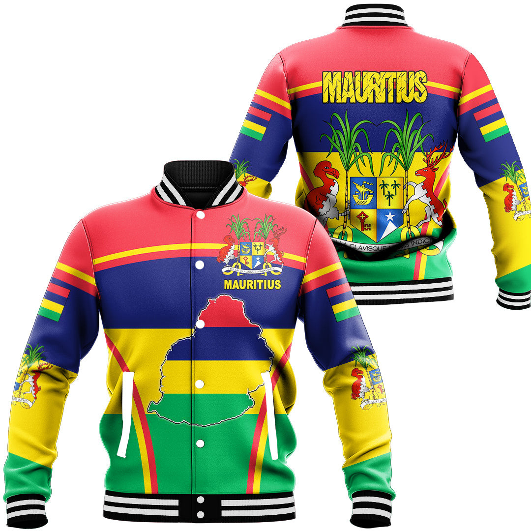 Mauritius Active Flag Baseball Jacket Special Gift For Men Women