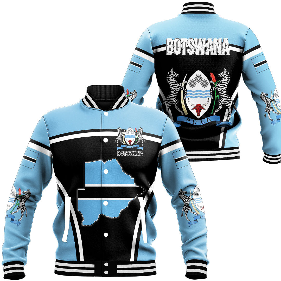 Botswana Active Flag Baseball Jacket Special Gift For Men Women