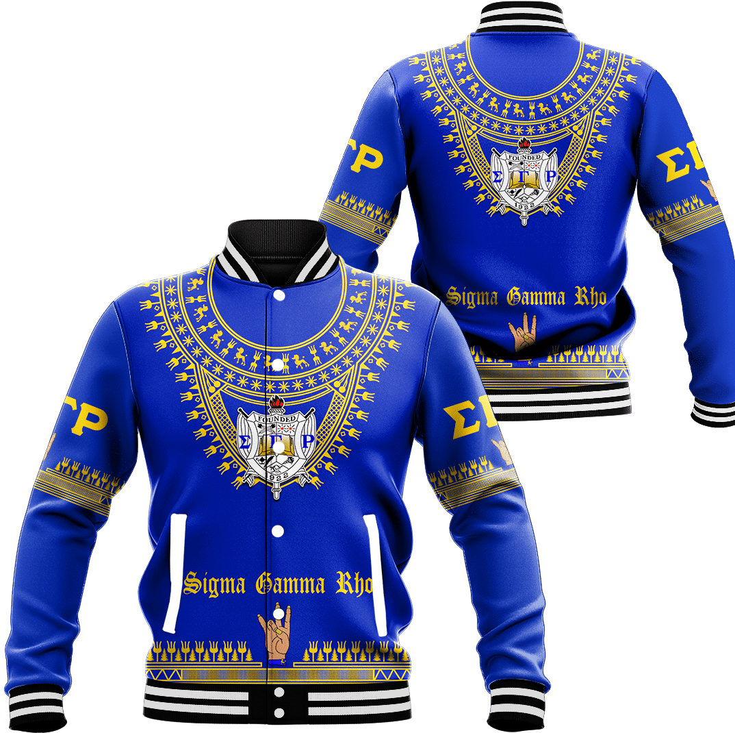 Sigma Gamma Rho Sorority Dashiki Baseball Jackets