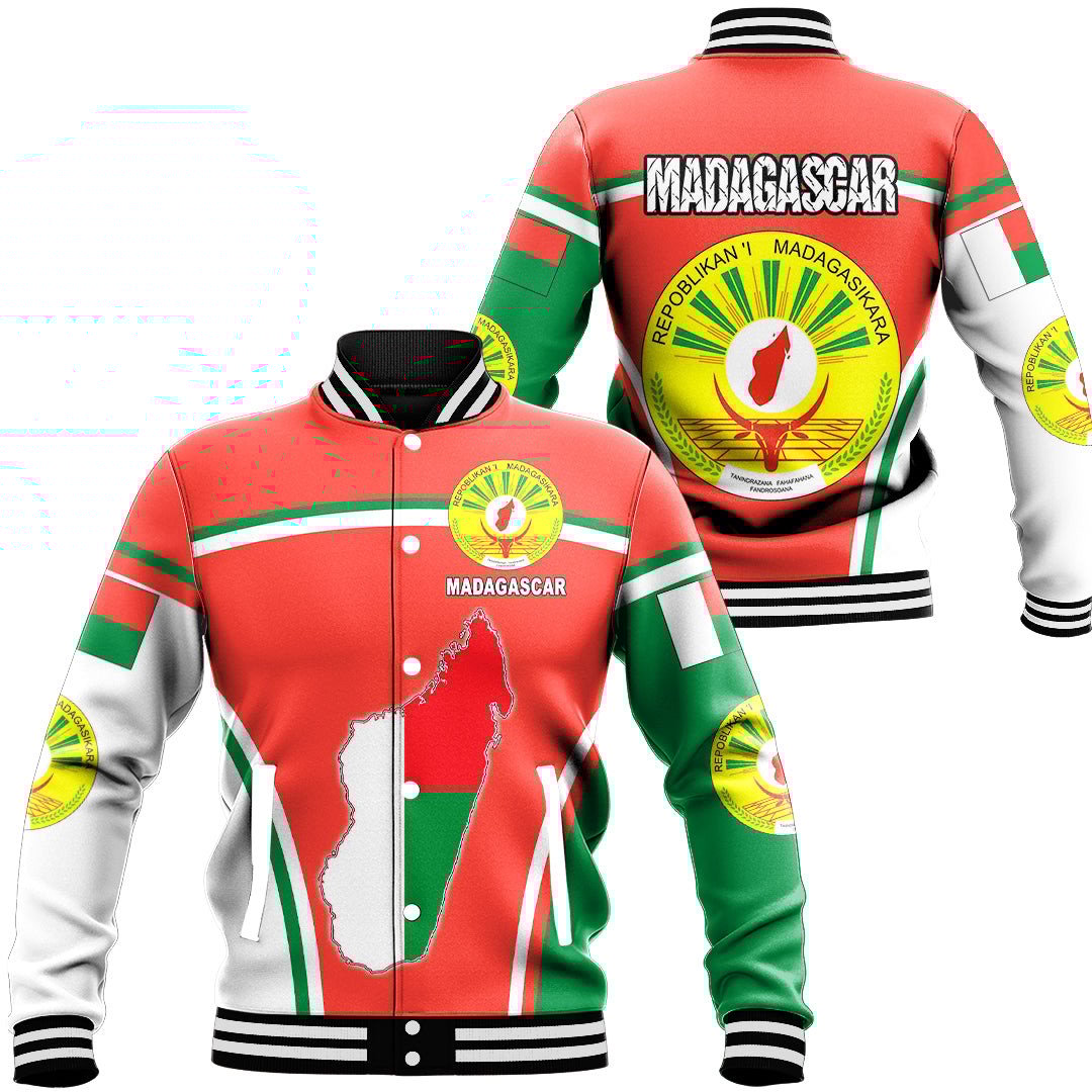 Madagascar Active Flag Baseball Jacket Special Gift For Men Women