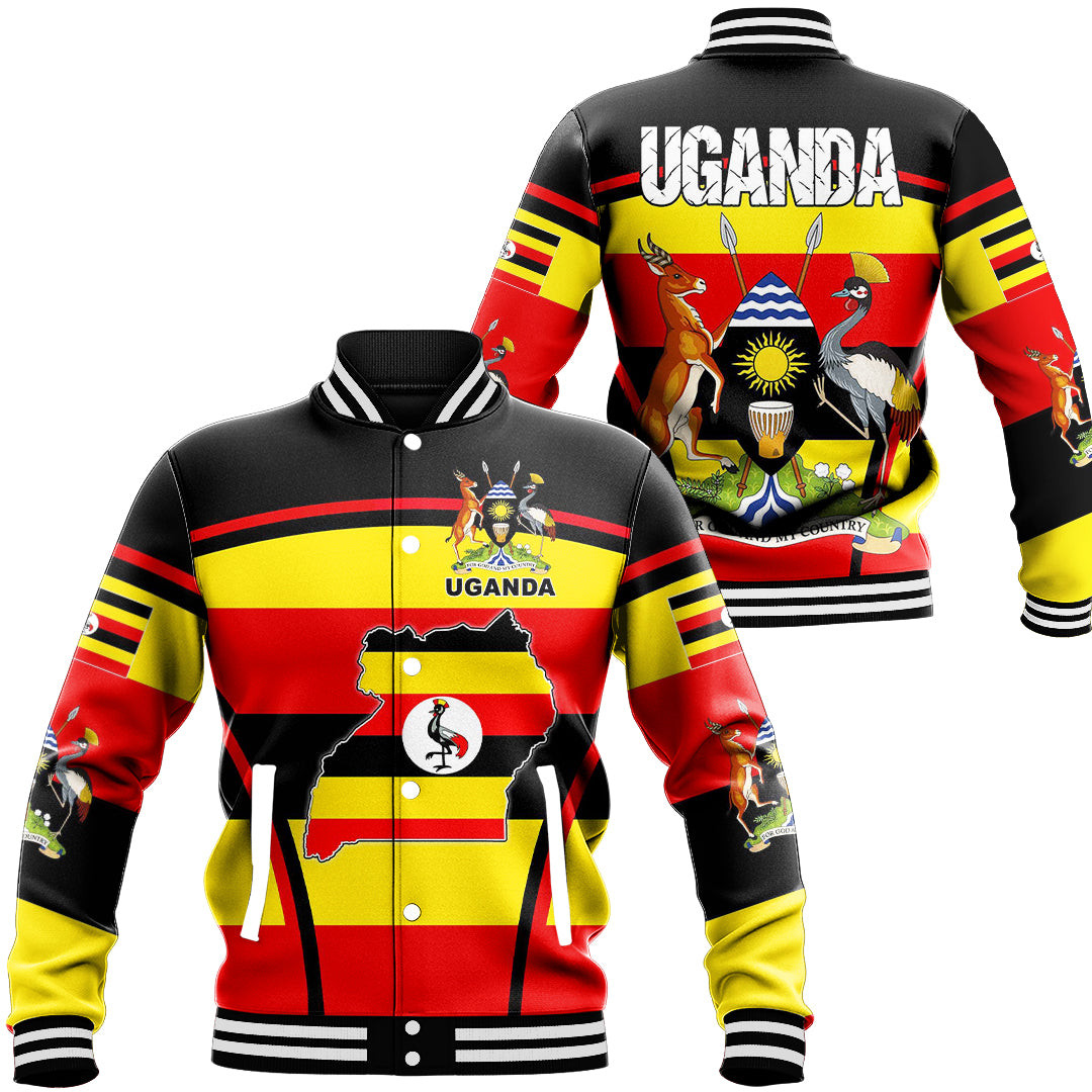 Uganda Active Flag Baseball Jacket Special Gift For Men Women