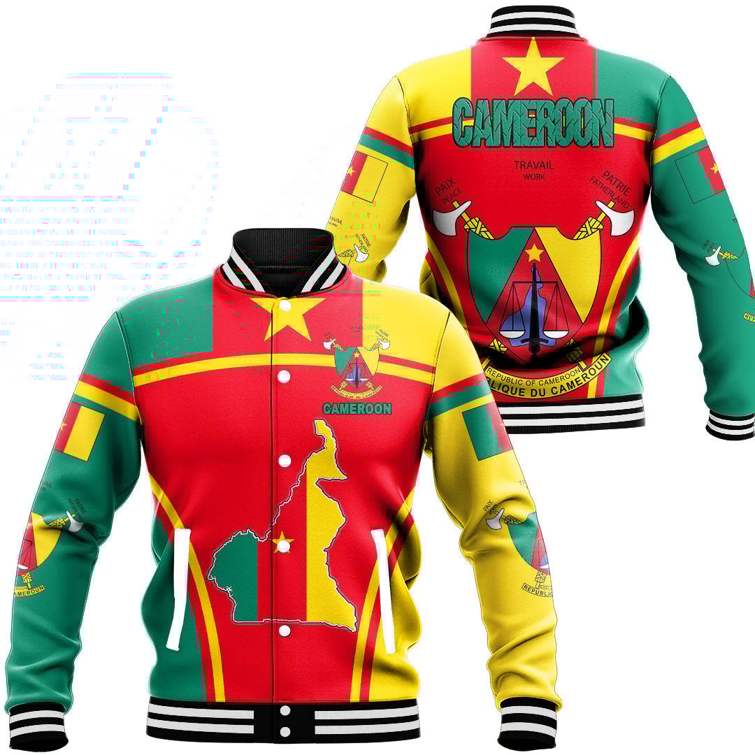 Cameroon Active Flag Baseball Jacket Special Gift For Men Women