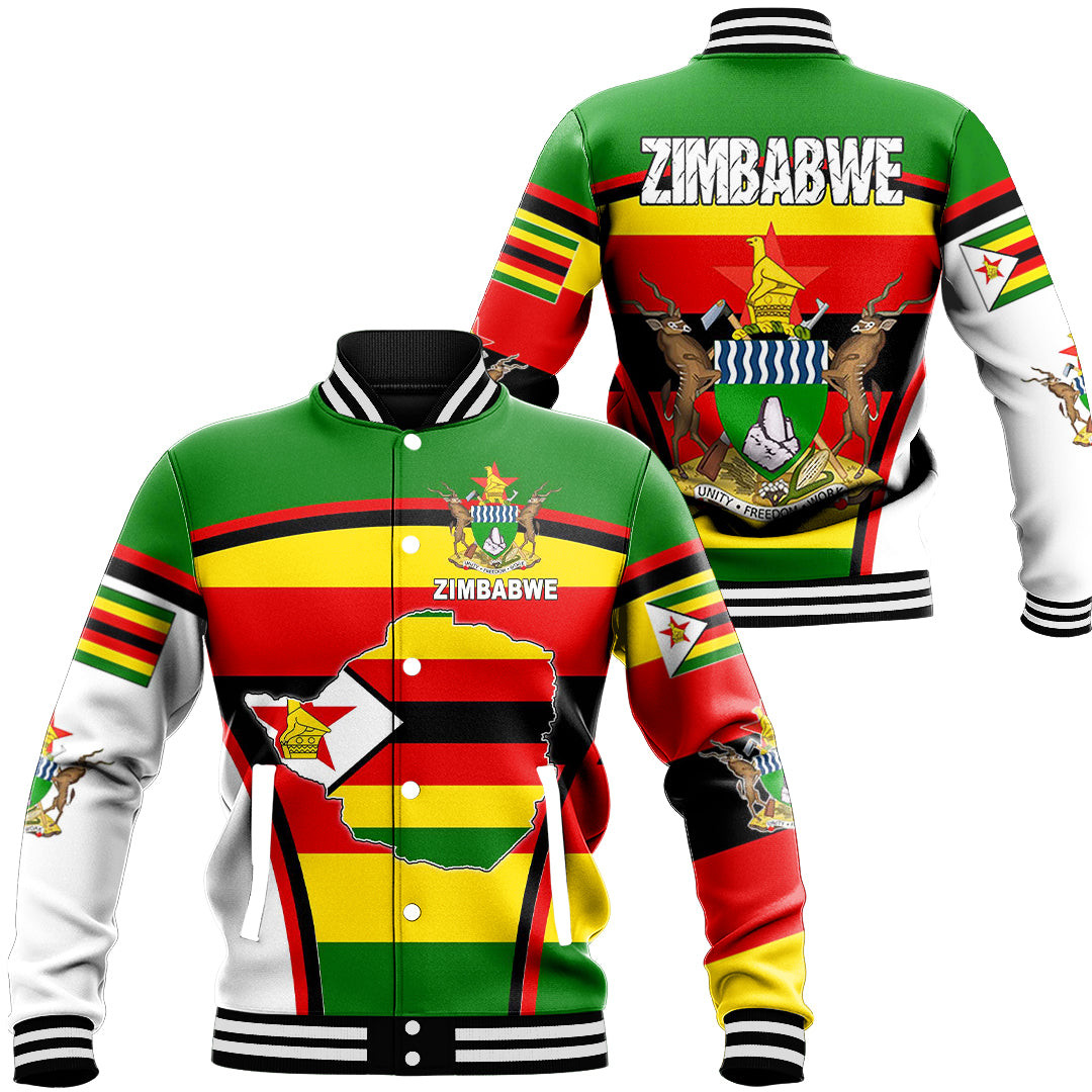 Zimbabwe Active Flag Baseball Jacket Special Gift For Men Women
