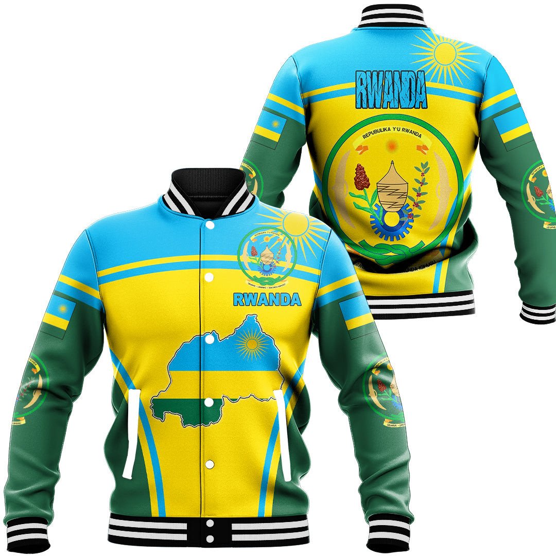 Rwanda Active Flag Baseball Jacket Special Gift For Men Women