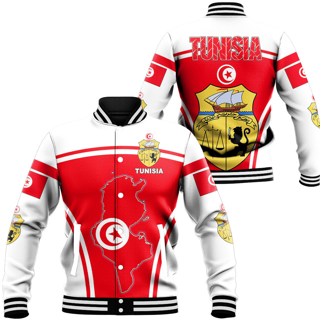 Tunisia Active Flag Baseball Jacket Special Gift For Men Women