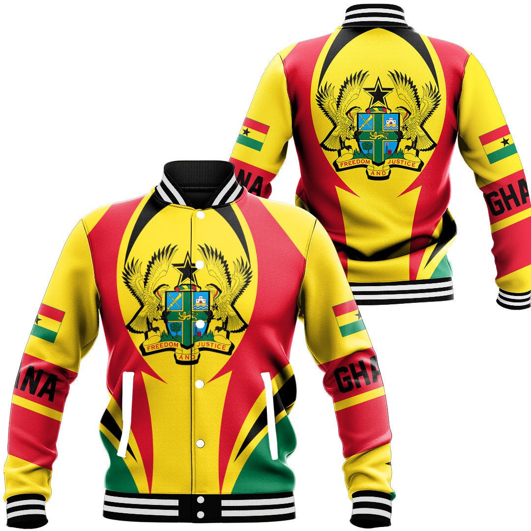 Ghana Action Flag Baseball Jacket Special Gift For Men Women
