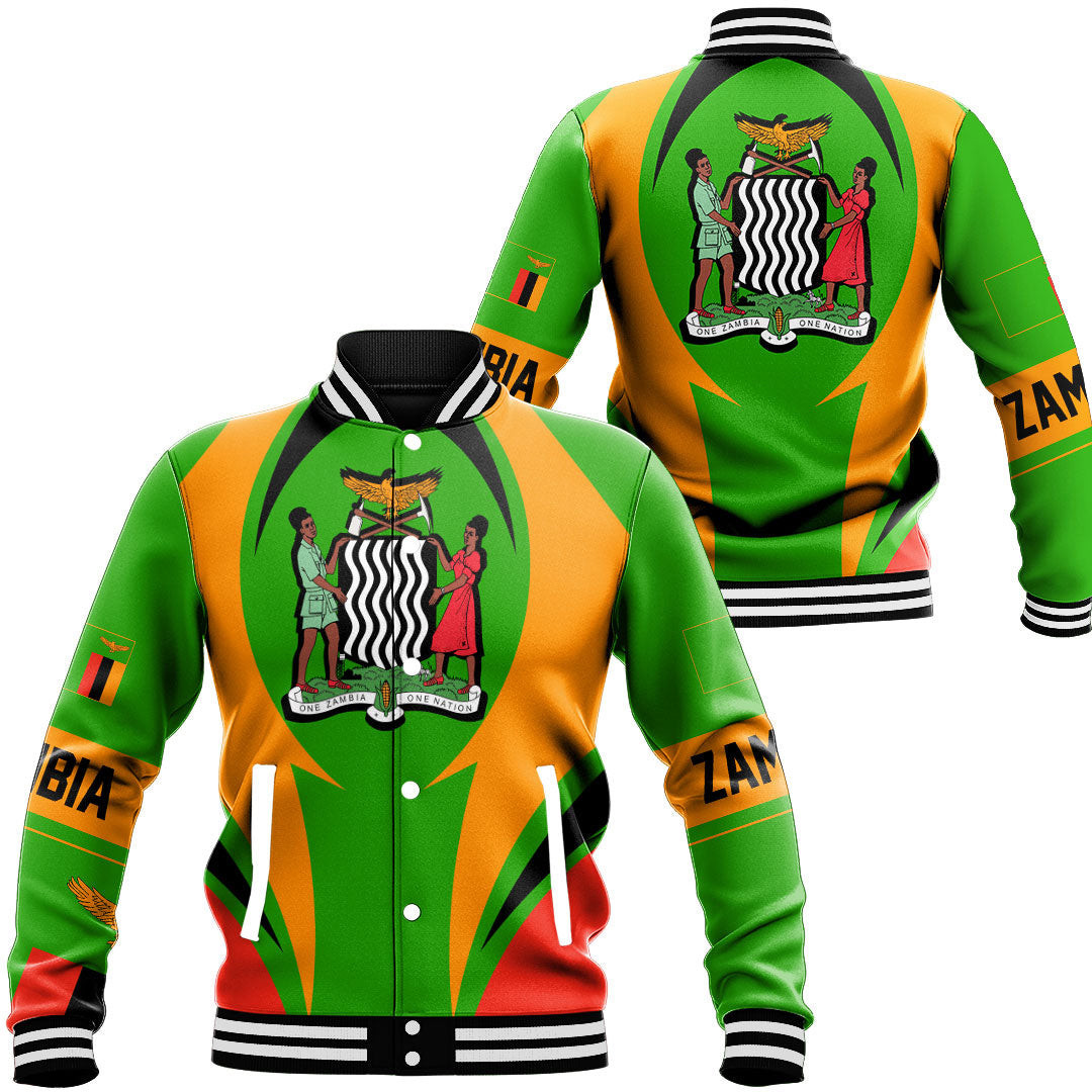 Zambia Action Flag Baseball Jacket Special Gift For Men Women