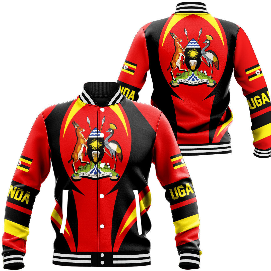 Uganda Action Flag Baseball Jacket Special Gift For Men Women