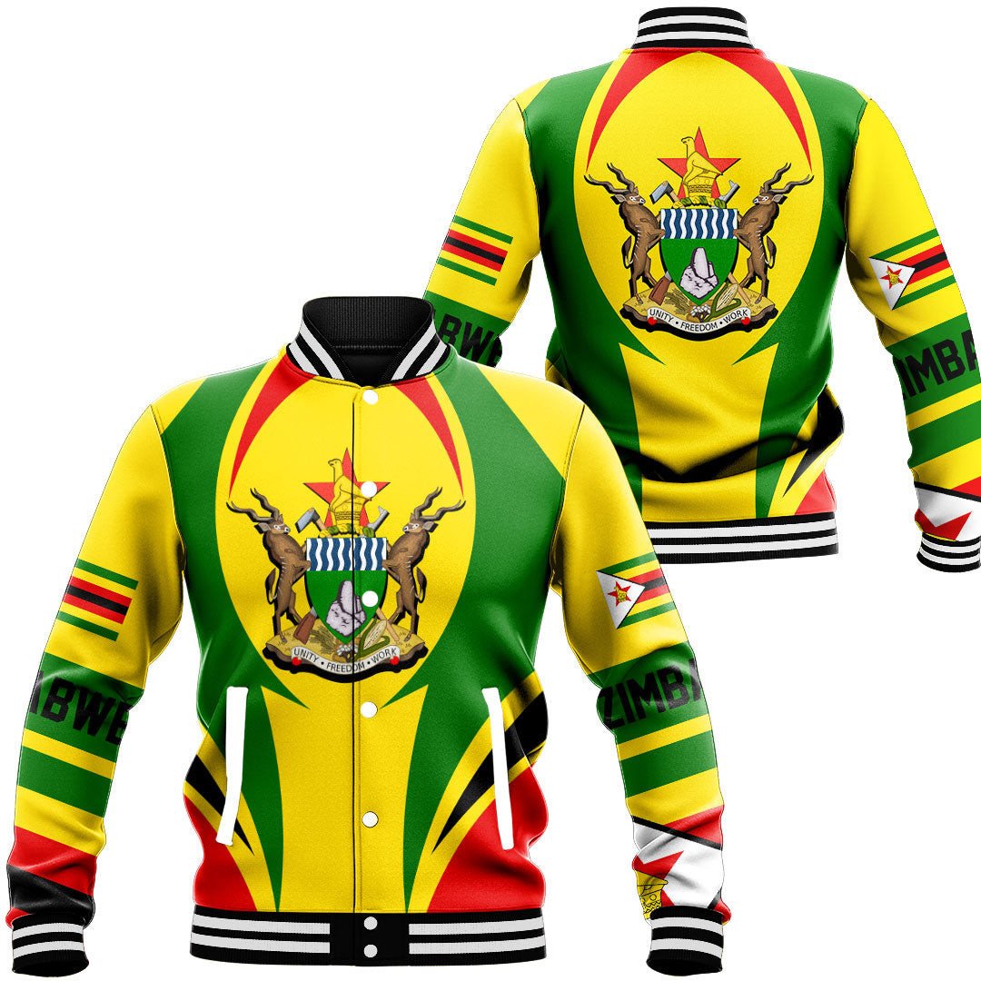 Zimbabwe Action Flag Baseball Jacket Special Gift For Men Women