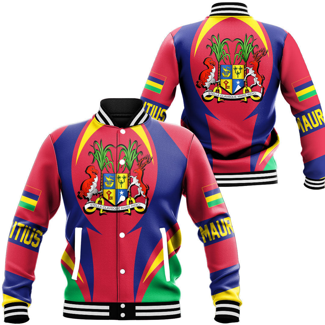 Mauritius Action Flag Baseball Jacket Special Gift For Men Women