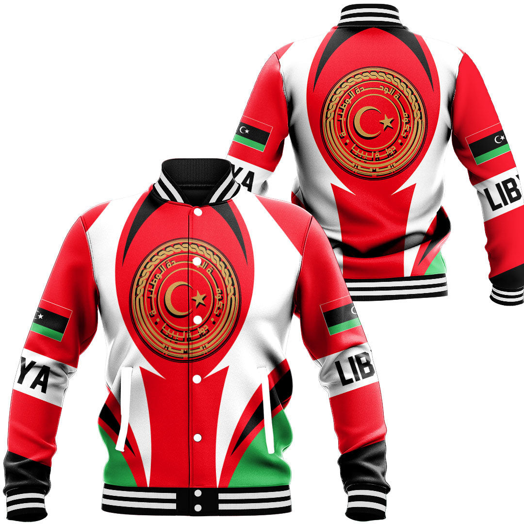 Libya Action Flag Baseball Jacket Special Gift For Men Women