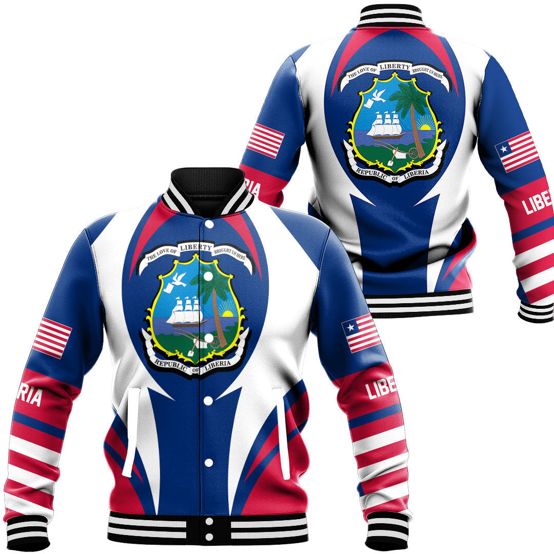 Liberia Action Flag Baseball Jacket Special Gift For Men Women