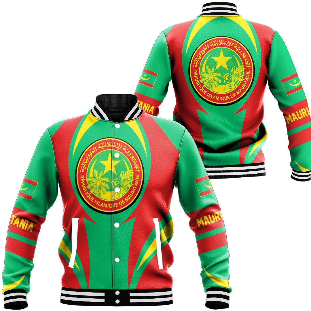 Mauritania Action Flag Baseball Jacket Special Gift For Men Women