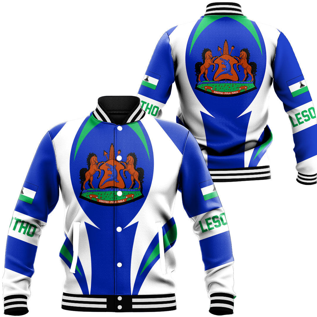 Lesotho Action Flag Baseball Jacket Special Gift For Men Women