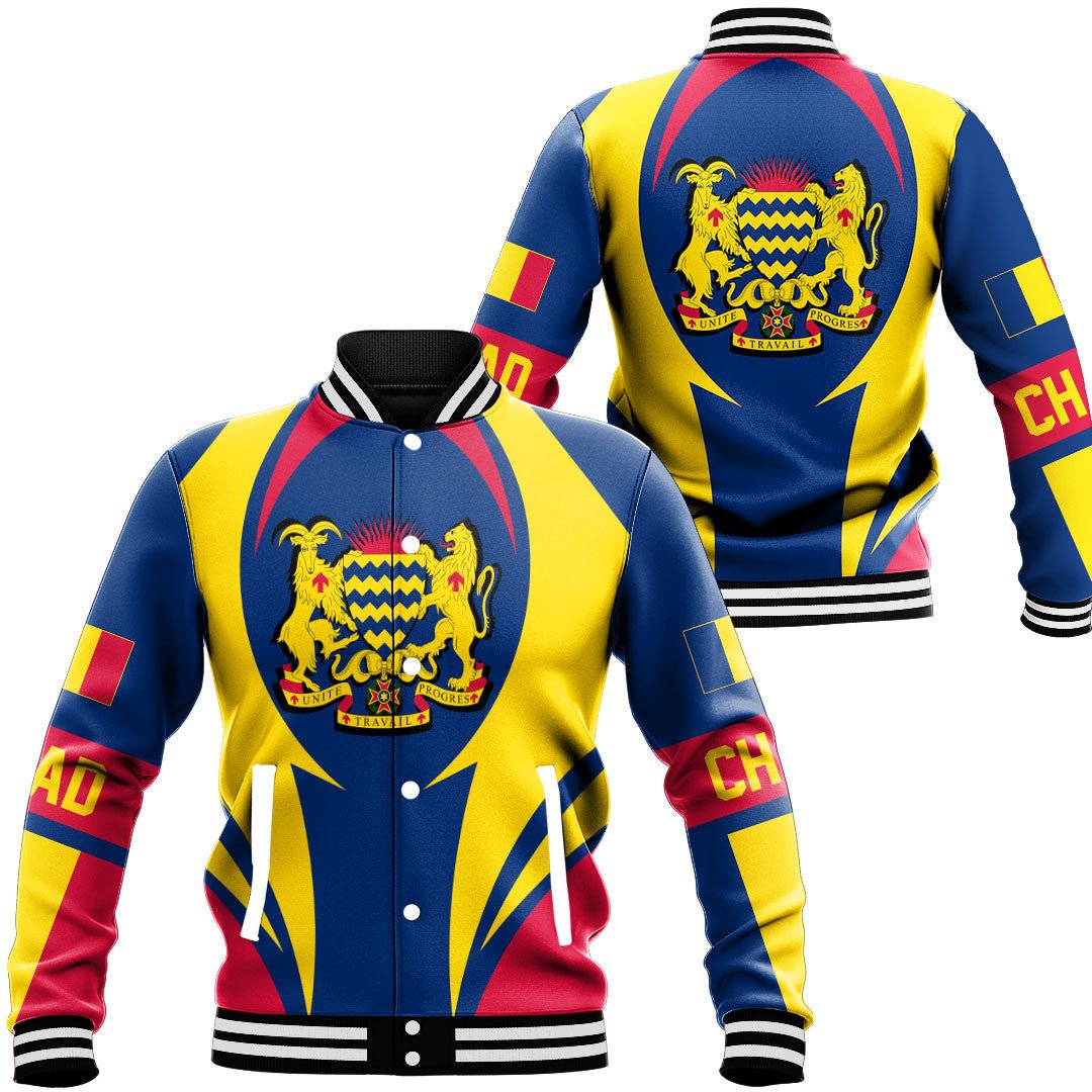Chad Action Flag Baseball Jacket Special Gift For Men Women