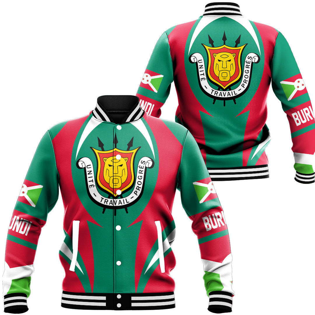Burundi Action Flag Baseball Jacket Special Gift For Men Women