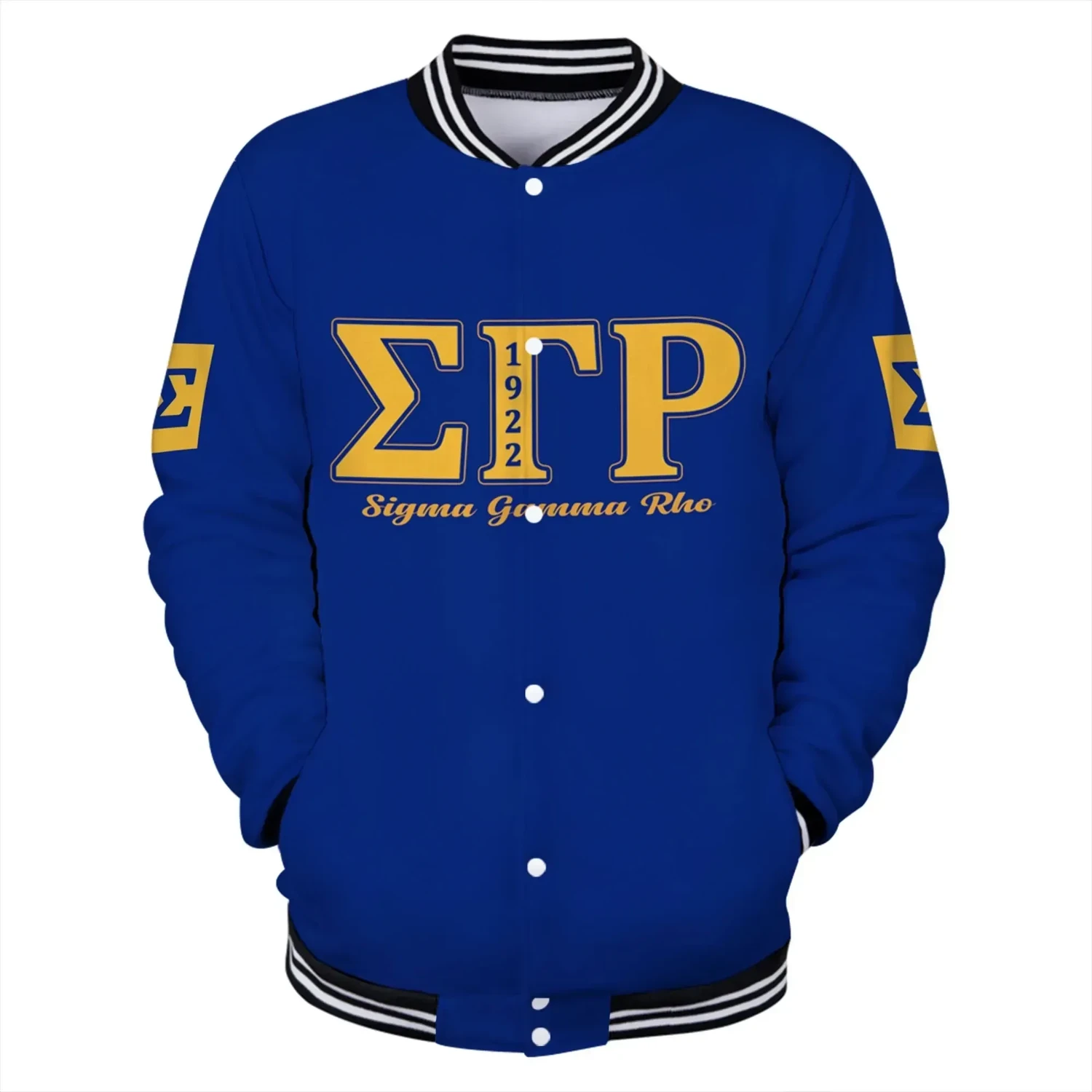 Lux Sigma Gamma Rho Diamond Poodle Baseball Jacket