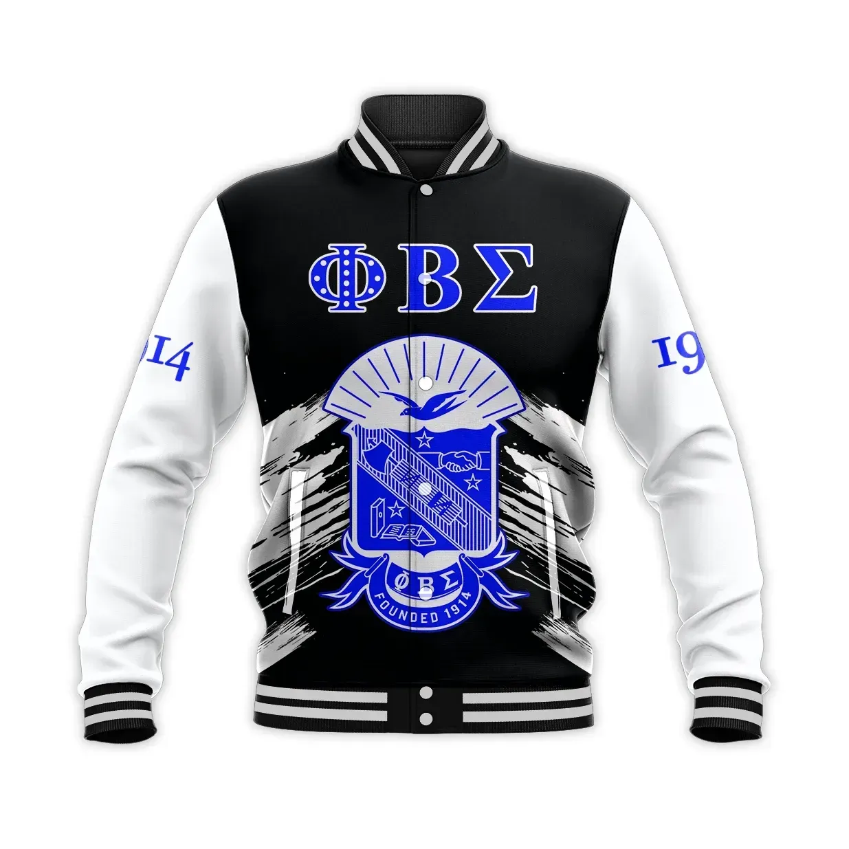Phi Beta Sigma Black Gomab Baseball Jacket