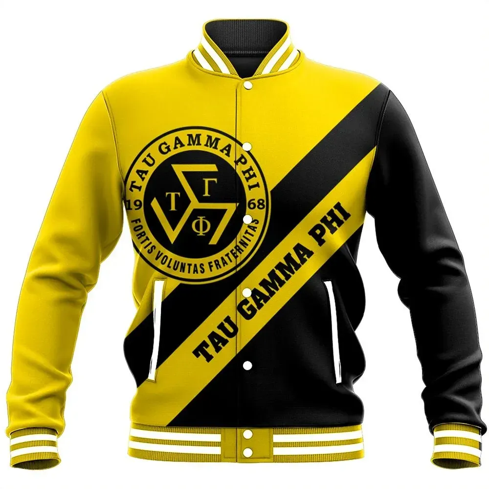 Tech Style Tech Style Tau Gamma Phi Baseball Jacket