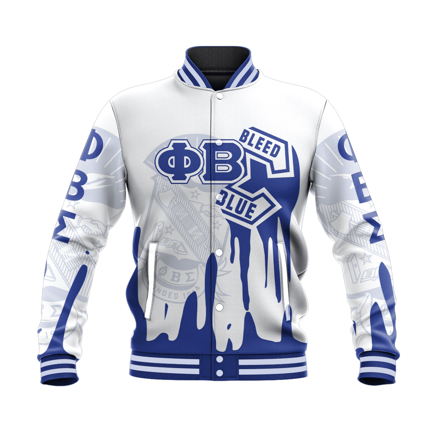 Phi Beta Sigma Baseball Jacket Simple Style