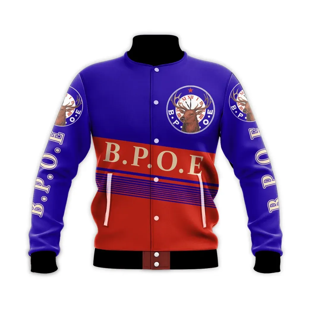Bpoe Baseball Jacket Collar Varsity Cut For Men Women