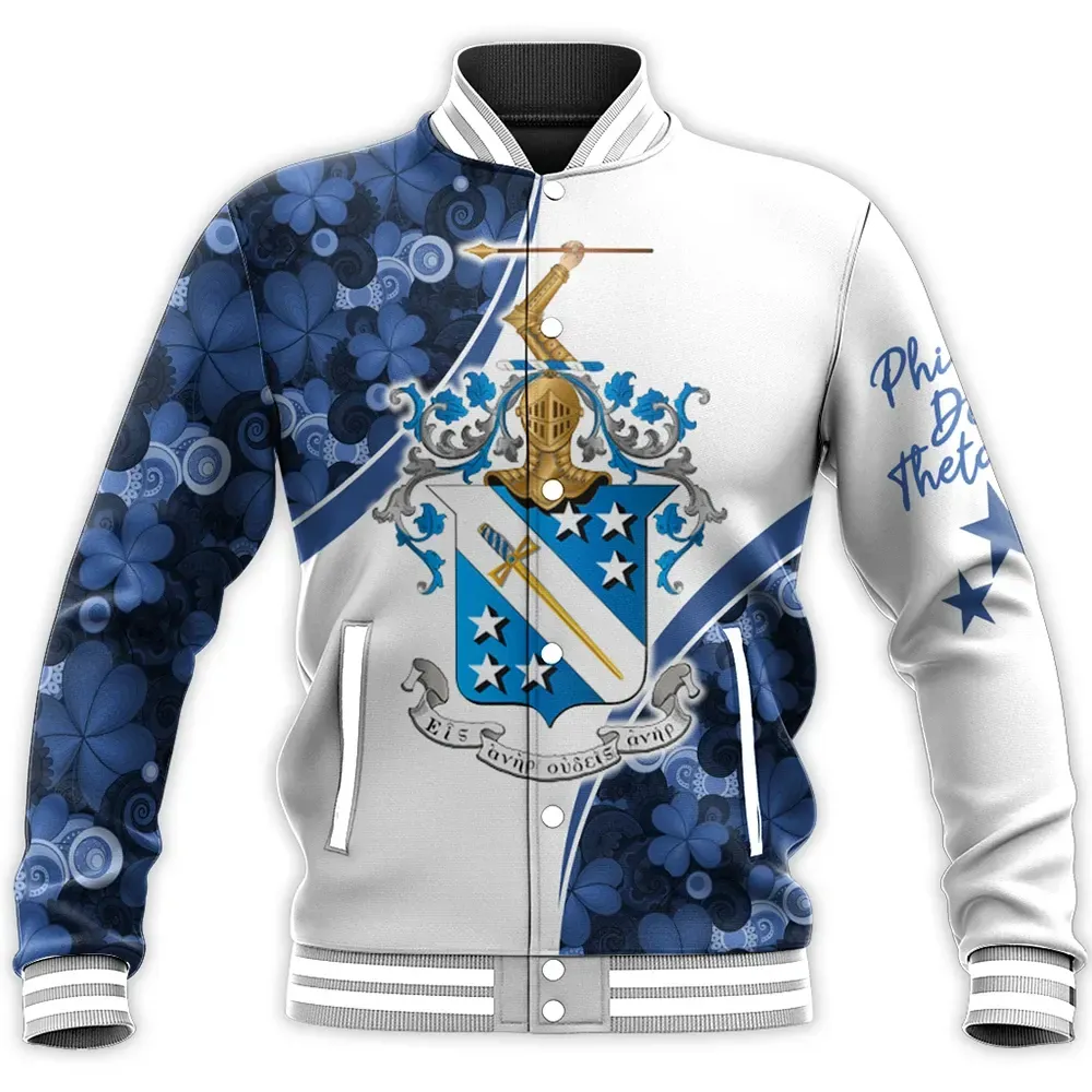 Greek Life Jacket Phi Delta Theta Stars Baseball Jacket
