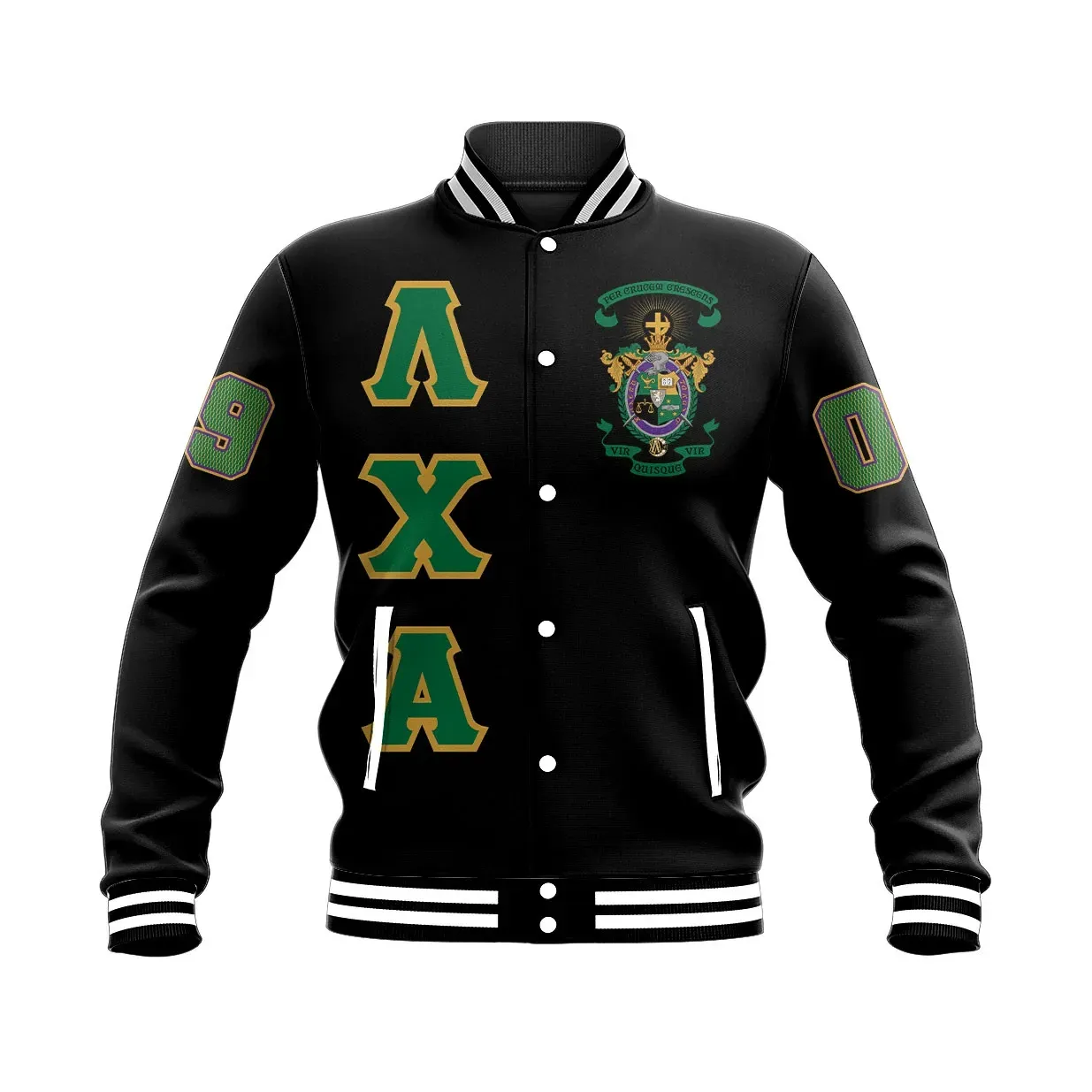 Lambda Chi Alpha Letters Baseball Jacket