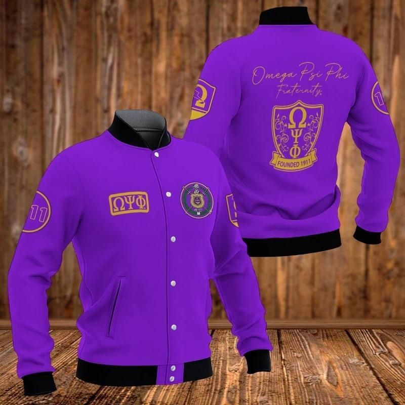 Greek Life Jacket Omega Fraternity Founded 1911 Frat Baseball Jacket