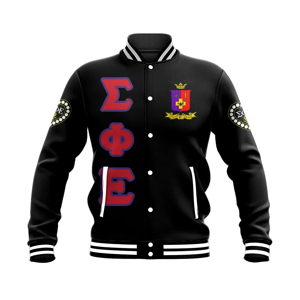 Sigma Phi Epsilon Letters Baseball Jacket