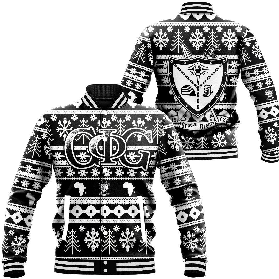 Groove Phi Groove Letter Christmas Baseball Jackets