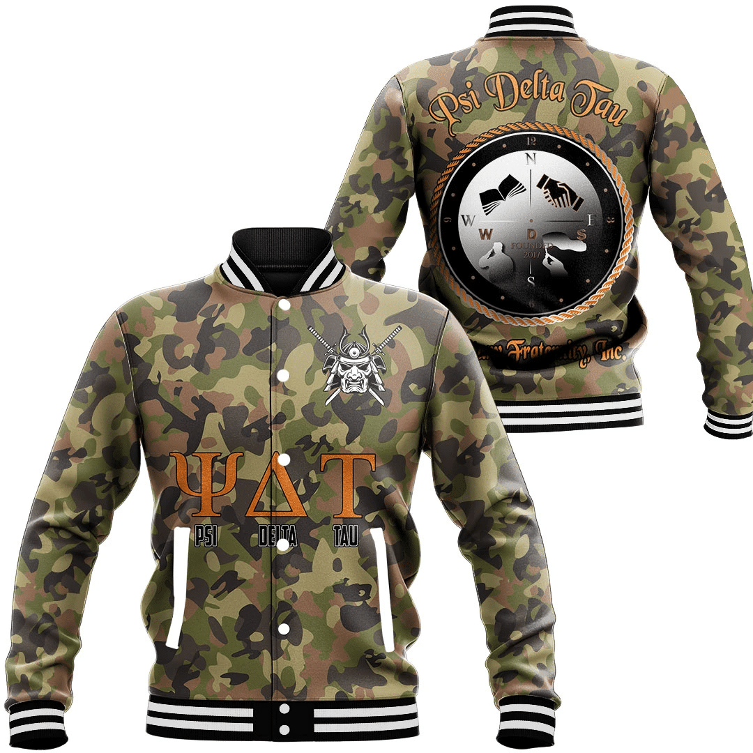 Psi Delta Tau Camo Baseball Jacket Special Gift For Men Womens