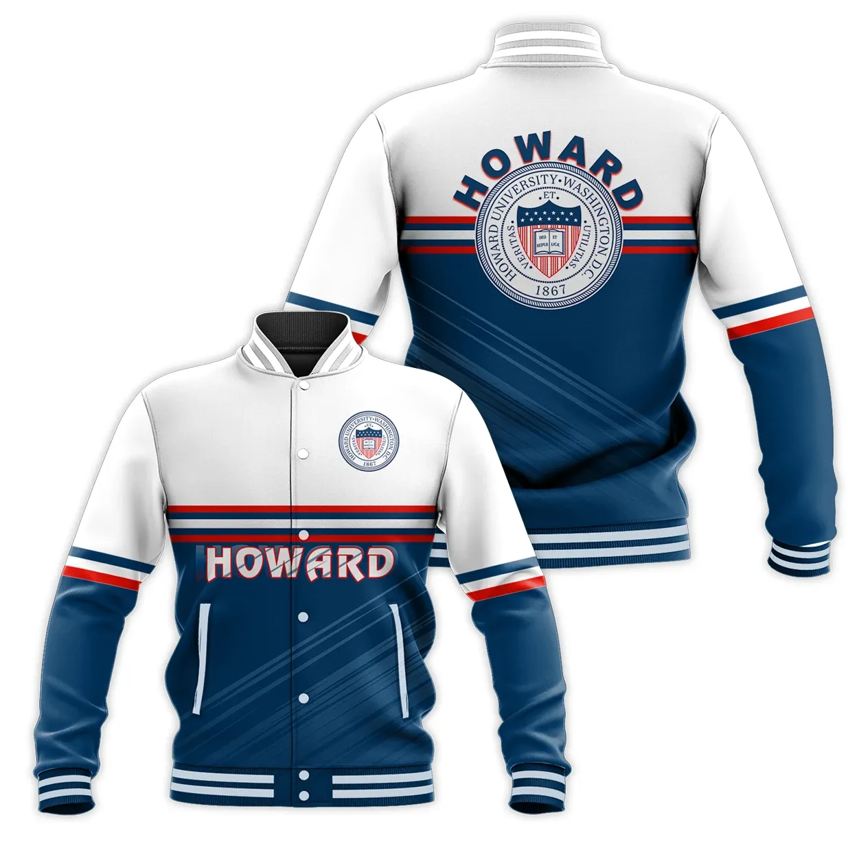 Howard University Version Special Hu Baseball Jacket