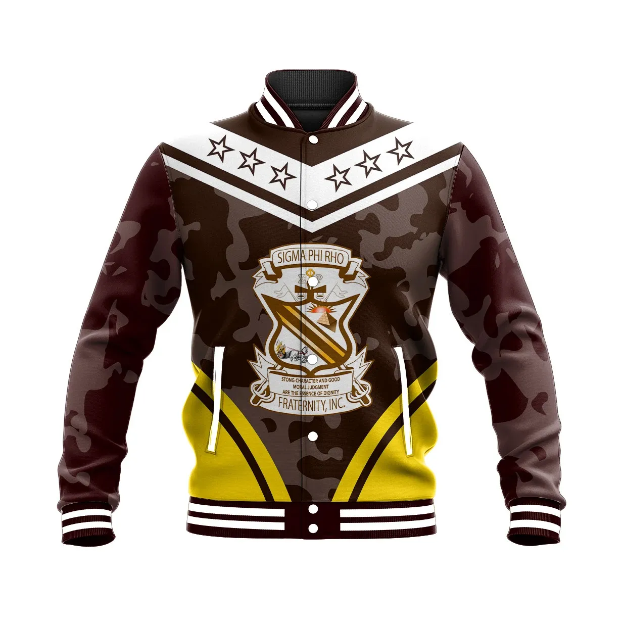 Sigma Phi Rho Camouflage Baseball Jacket