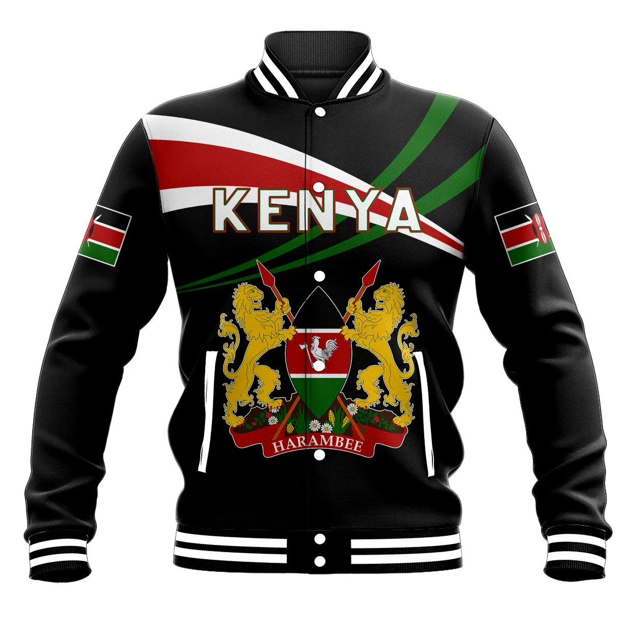 Kenya Map Baseball Jacket Special Gift For Men Women Aim Style