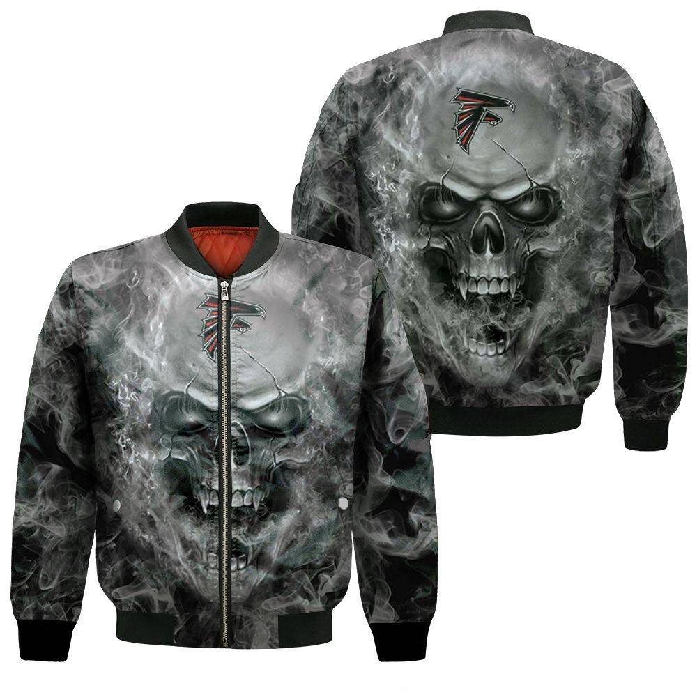 Atlanta Falcons NFL Fans Skull Bomber Jacket