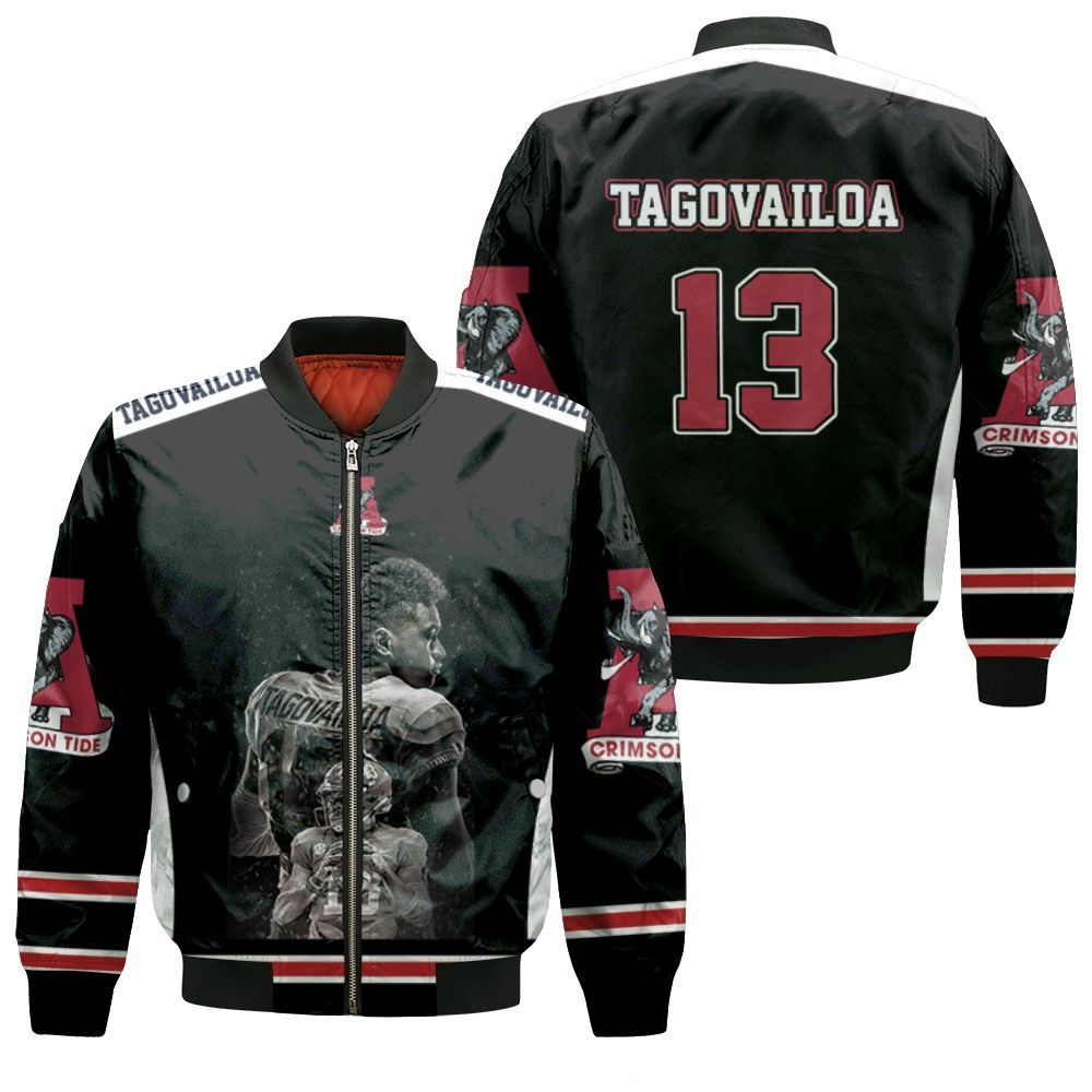 13 Alabama Crimson Tide Tua Tagovailoa Bomber Jacket