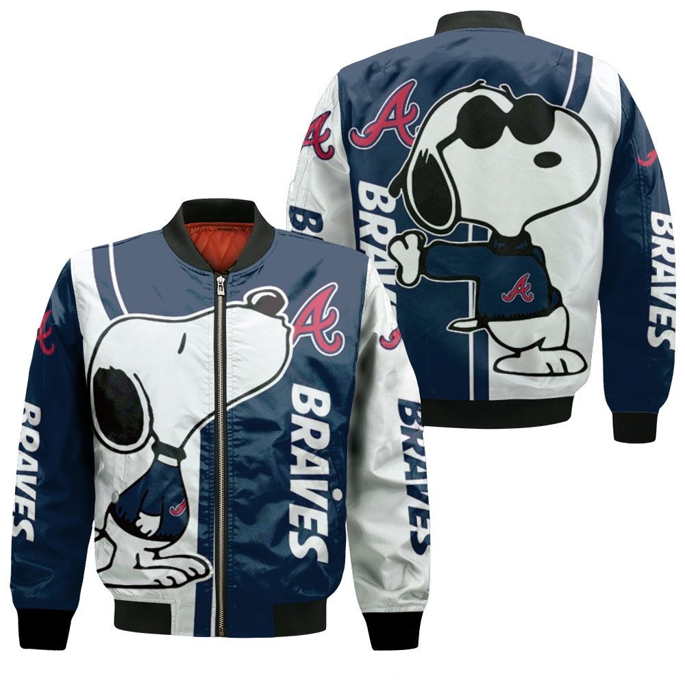 Atlanta Braves Snoopy Lover 3D Printed Bomber Jacket