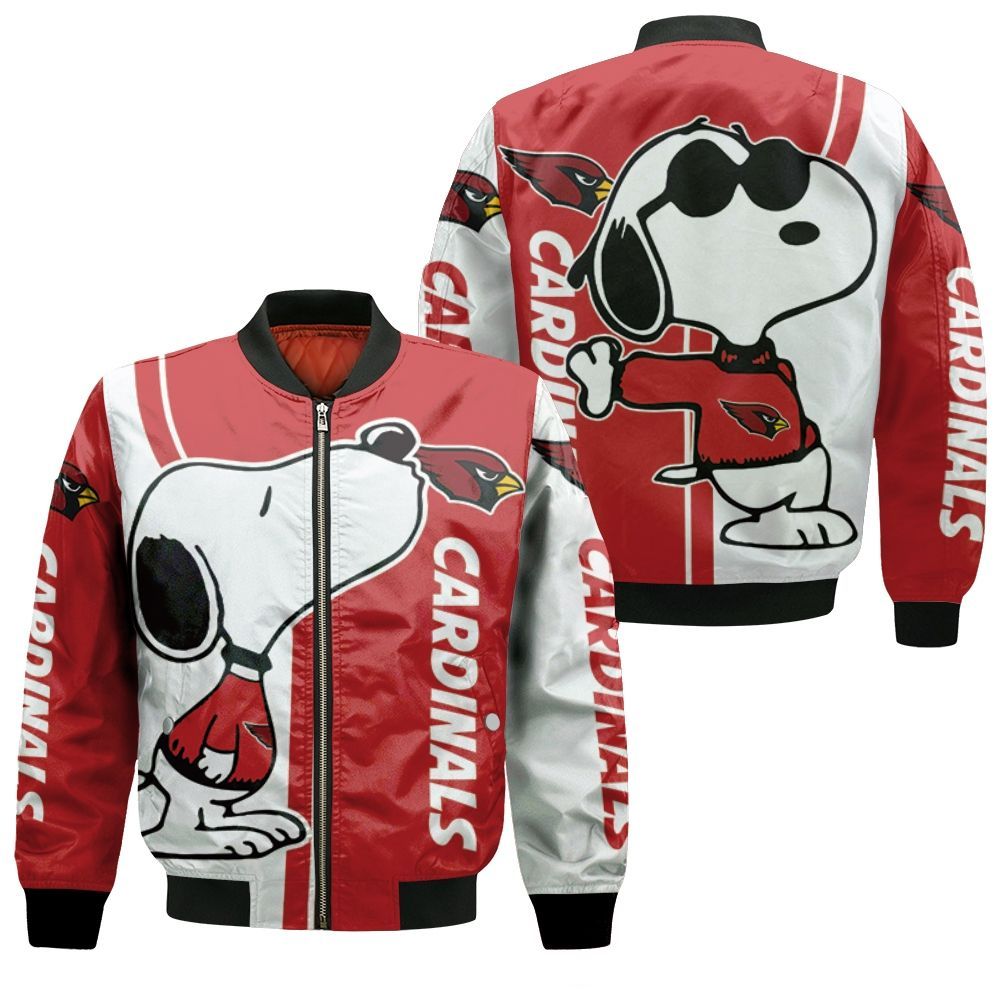Arizona Cardinals Snoopy Lover 3D Printed Bomber Jacket