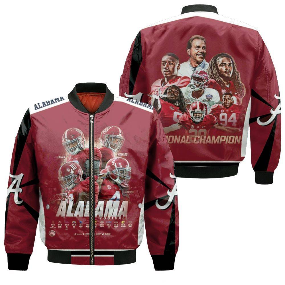 Alabama Crimson Tide Allen Howard Foster Jackson 2016 1 Bomber Jacket