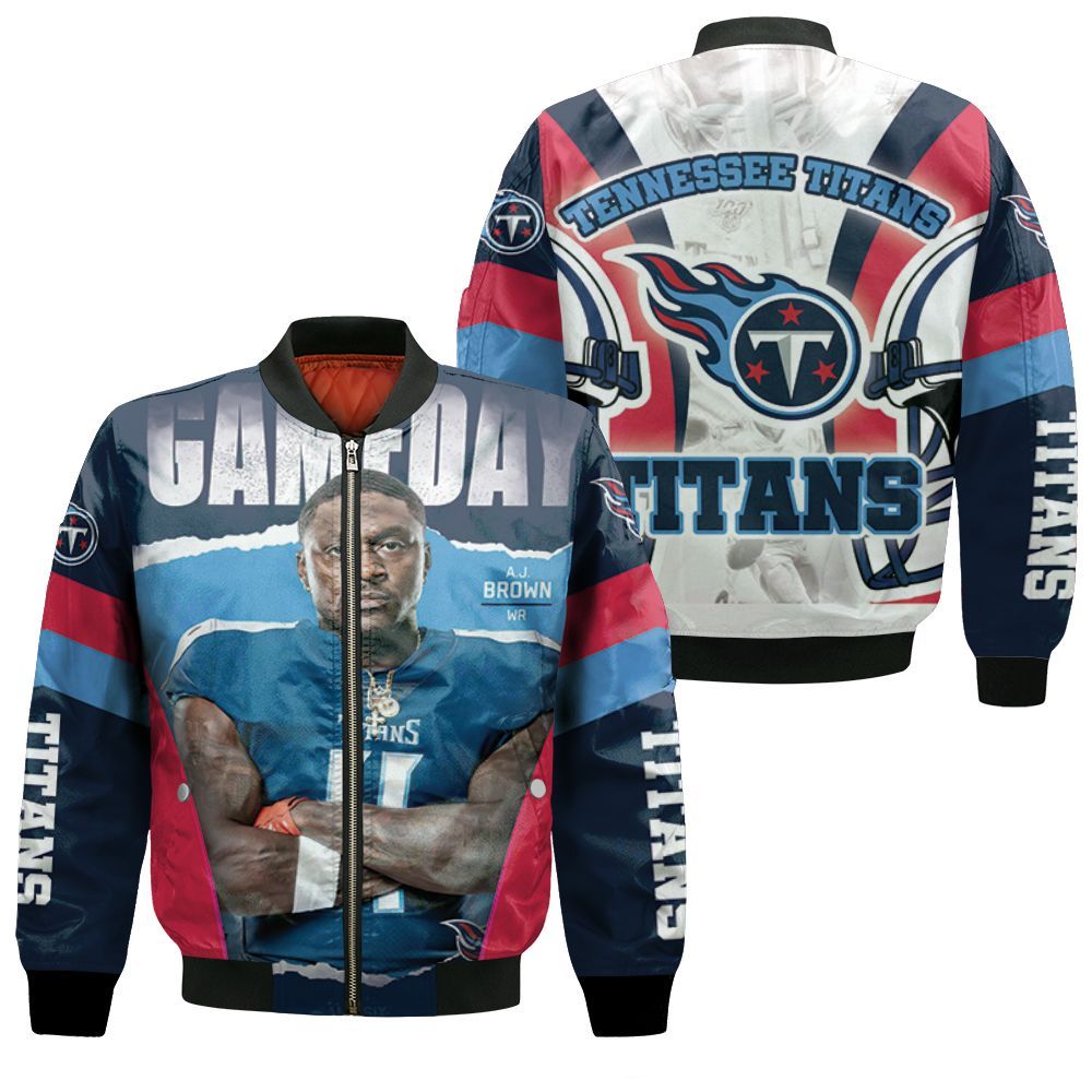 A.J.Brown #11 Tennessee Titans AFC South Division Super Bowl 2021 Bomber Jacket