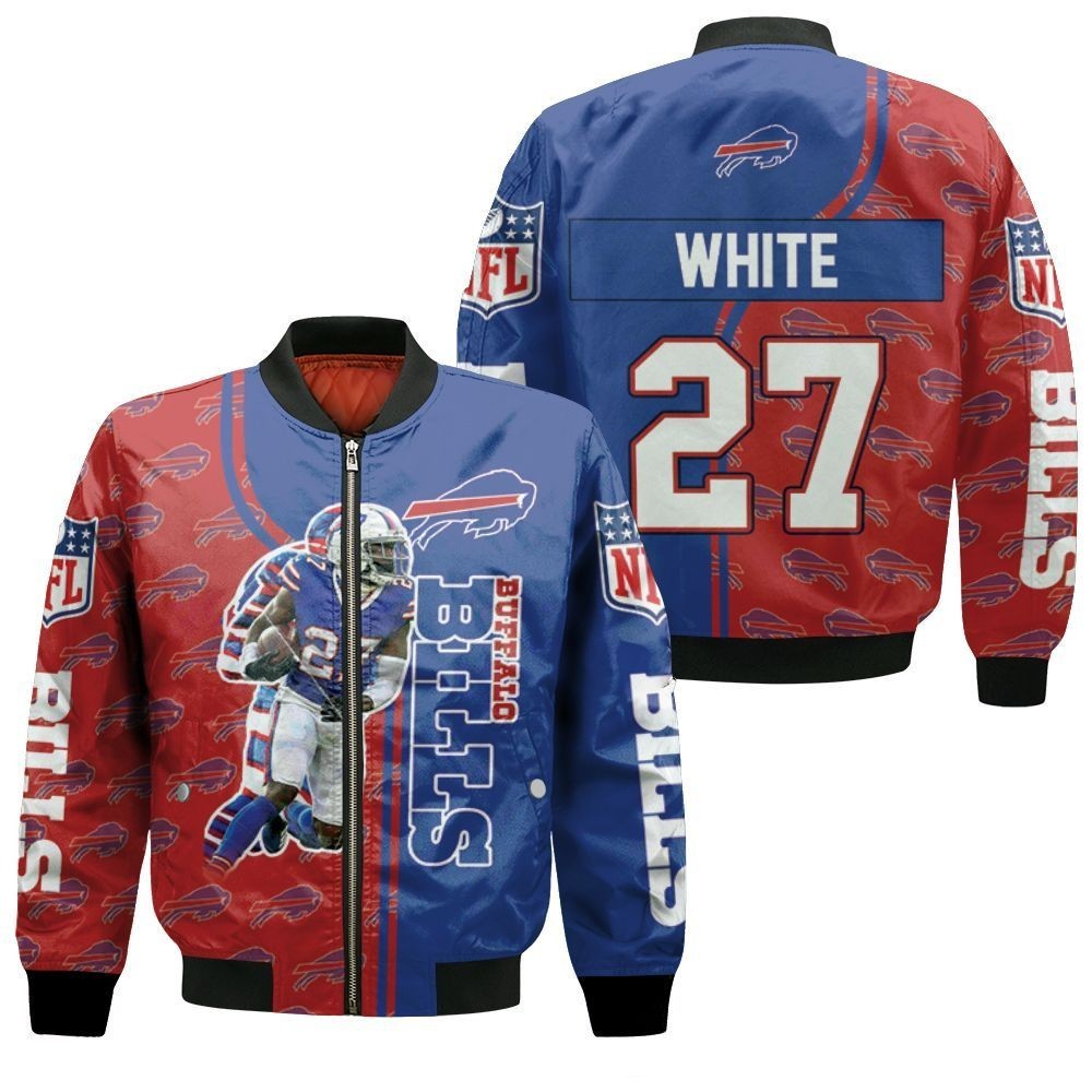 27 Tre Davious White 27 Buffalo Bills Great Player 2020 NFL Season Bomber Jacket