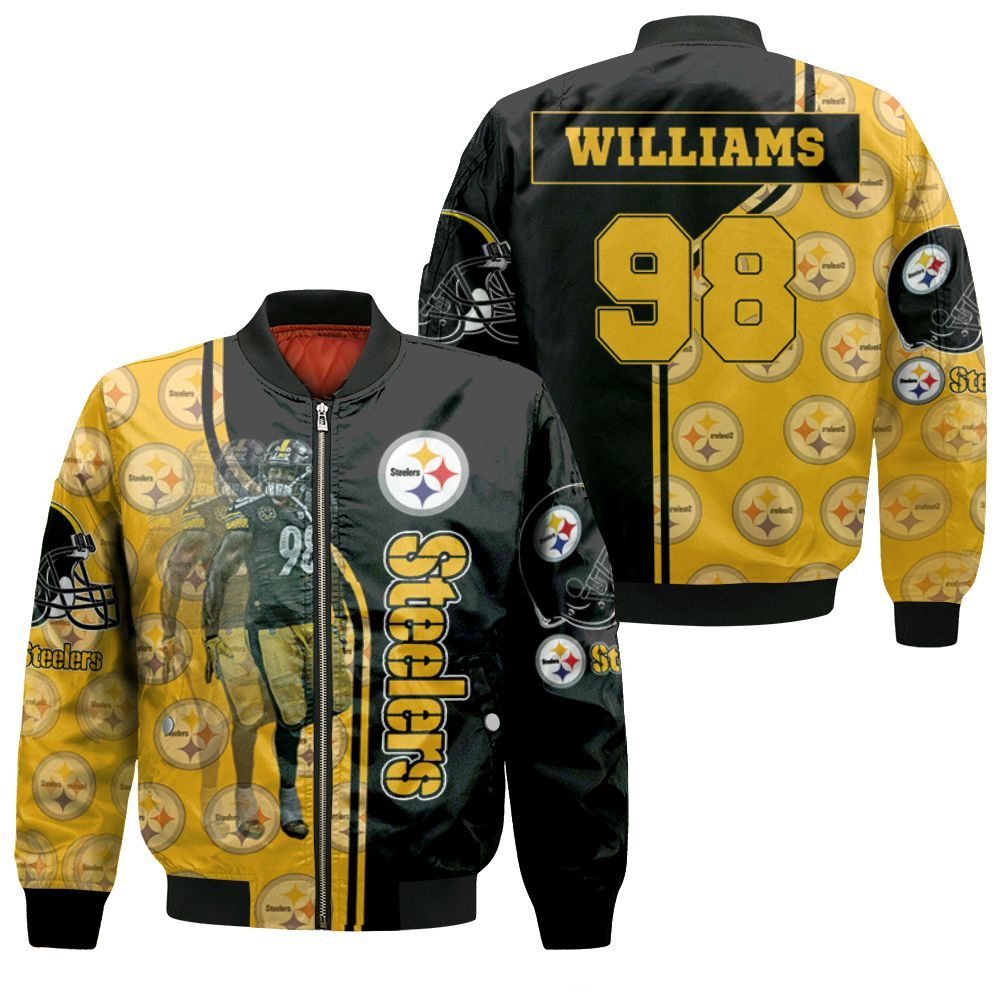 98 Vince Williams Great Player Pittsburgh Steelers 2020 NFL Season Bomber Jacket