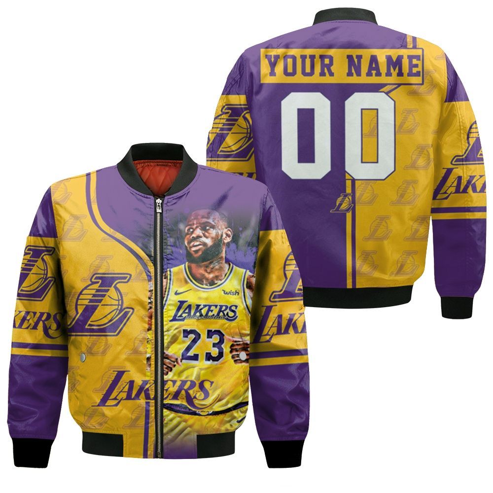 23 King James Los Angeles Lakers NBA Western Coference Personalized Bomber Jacket